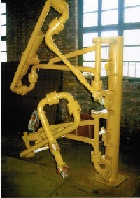 河北石家莊客戶定制采購(gòu)的一批AL2543型汽車底部裝卸臂鶴管，已發(fā)往使用現(xiàn)場(chǎng)(1)